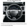 MEWANT Leather Car Steering Wheel Cover for Honda Spada Freed 2010 - 2015 - Alcantara, Leather, Carbon Fiber, Easy Install, Non - Slip, Best Steering Wheel Cover