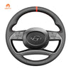 MEWANT Leather Car Steering Wheel Cover for Hyundai Sonata / Sonata VIII / STARIA (STARIA LOAD) - Alcantara, Leather, Carbon Fiber, Easy Install, Non - Slip, Best Steering Wheel Cover