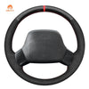 MEWANT Leather Car Steering Wheel Cover for Jeep Wrangler TJ Cherokee XJ 1997 - 2002 - Alcantara, Leather, Carbon Fiber, Easy Install, Non - Slip, Best Steering Wheel Cover