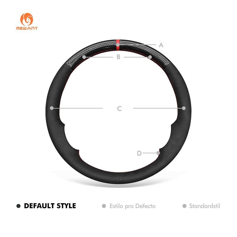 MEWANT Leather Car Steering Wheel Cover for Jeep Wrangler TJ Cherokee XJ 1997 - 2002 - Alcantara, Leather, Carbon Fiber, Easy Install, Non - Slip, Best Steering Wheel Cover