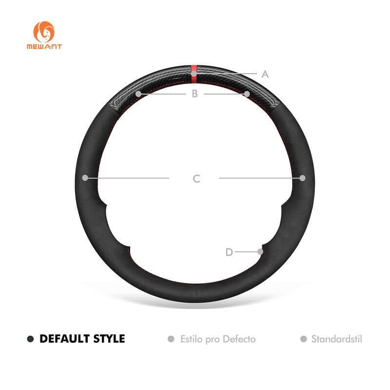 MEWANT Leather Car Steering Wheel Cover for Jeep Wrangler TJ Cherokee XJ 1997 - 2002 - Alcantara, Leather, Carbon Fiber, Easy Install, Non - Slip, Best Steering Wheel Cover