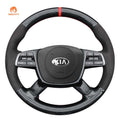 MEWANT Leather Car Steering Wheel Cover for Kia Sorento 2019 - 2020 - Alcantara, Leather, Carbon Fiber, Easy Install, Non - Slip, Best Steering Wheel Cover
