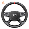 MEWANT Leather Car Steering Wheel Cover for Kia Sorento 2019 - 2020 - Alcantara, Leather, Carbon Fiber, Easy Install, Non - Slip, Best Steering Wheel Cover