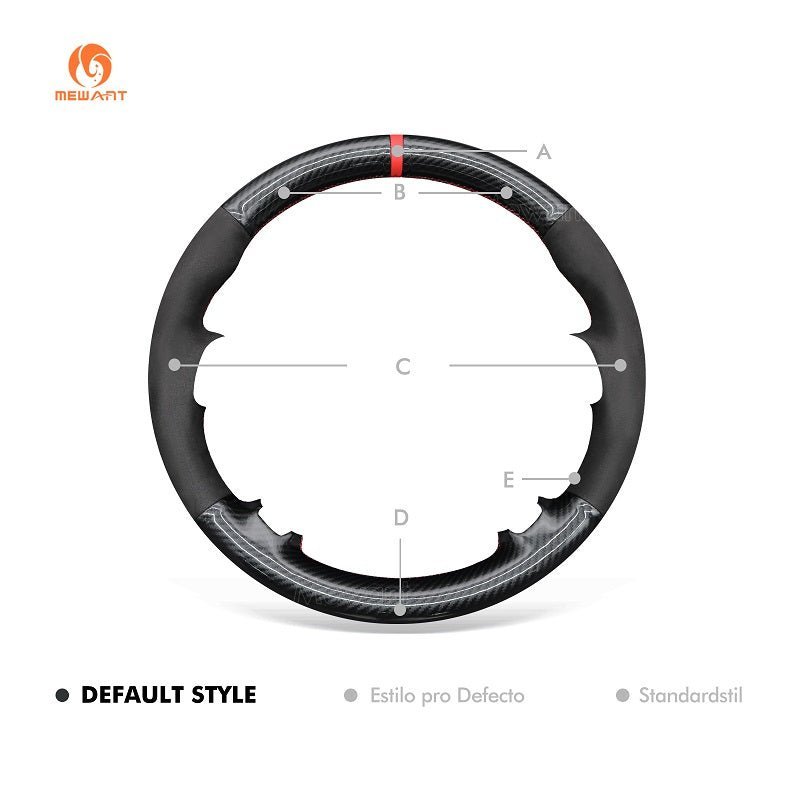 MEWANT Leather Car Steering Wheel Cover for Kia Sorento 2019 - 2020 - Alcantara, Leather, Carbon Fiber, Easy Install, Non - Slip, Best Steering Wheel Cover