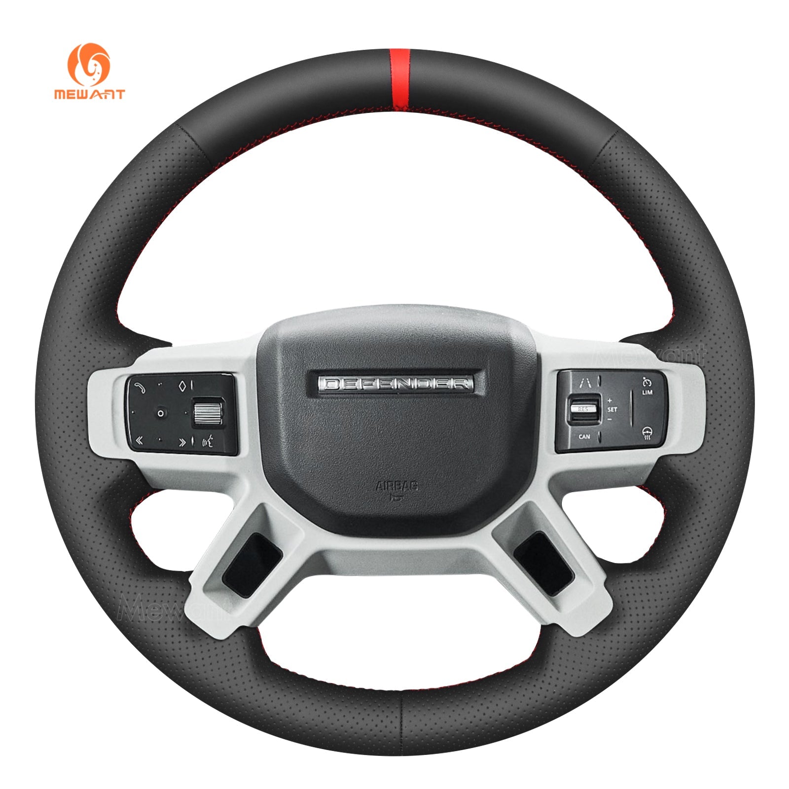 MEWANT Leather Car Steering Wheel Cover for Land Rover Defender Discovery - Mewant Cover