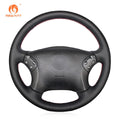 MEWANT Leather Car Steering Wheel Cover for Mercedes Benz C - Class W203 / C32 AMG - Alcantara, Leather, Carbon Fiber, Easy Install, Non - Slip, Best Steering Wheel Cover