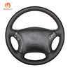 MEWANT Leather Car Steering Wheel Cover for Mercedes Benz C - Class W203 / C32 AMG - Alcantara, Leather, Carbon Fiber, Easy Install, Non - Slip, Best Steering Wheel Cover