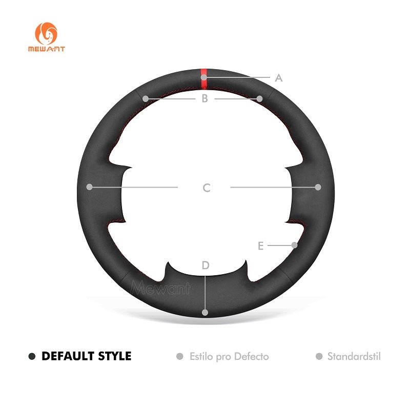 MEWANT Leather Car Steering Wheel Cover for Nissan Armada Titan 2004 - 2012 - Alcantara, Leather, Carbon Fiber, Easy Install, Non - Slip, Best Steering Wheel Cover