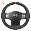 MEWANT Leather Car Steering Wheel Cover for Nissan Armada Titan 2004 - 2012 - Alcantara, Leather, Carbon Fiber, Easy Install, Non - Slip, Best Steering Wheel Cover