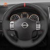 MEWANT Leather Car Steering Wheel Cover for Nissan Armada Titan 2004 - 2012 - Alcantara, Leather, Carbon Fiber, Easy Install, Non - Slip, Best Steering Wheel Cover