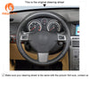 MEWANT Leather Car Steering Wheel Cover for Opel Astra (H) 2004 - 2009 / Signum 2004 - 2008 / Vectra (C) 2005 - 2009 - Mewant Cover