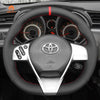 MEWANT Leather Car Steering Wheel Cover for Scion tC 2010 - 2016 - Alcantara, Leather, Carbon Fiber, Easy Install, Non - Slip, Best Steering Wheel Cover