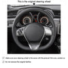 MEWANT Leather Car Steering Wheel Cover for Scion tC 2010 - 2016 - Alcantara, Leather, Carbon Fiber, Easy Install, Non - Slip, Best Steering Wheel Cover