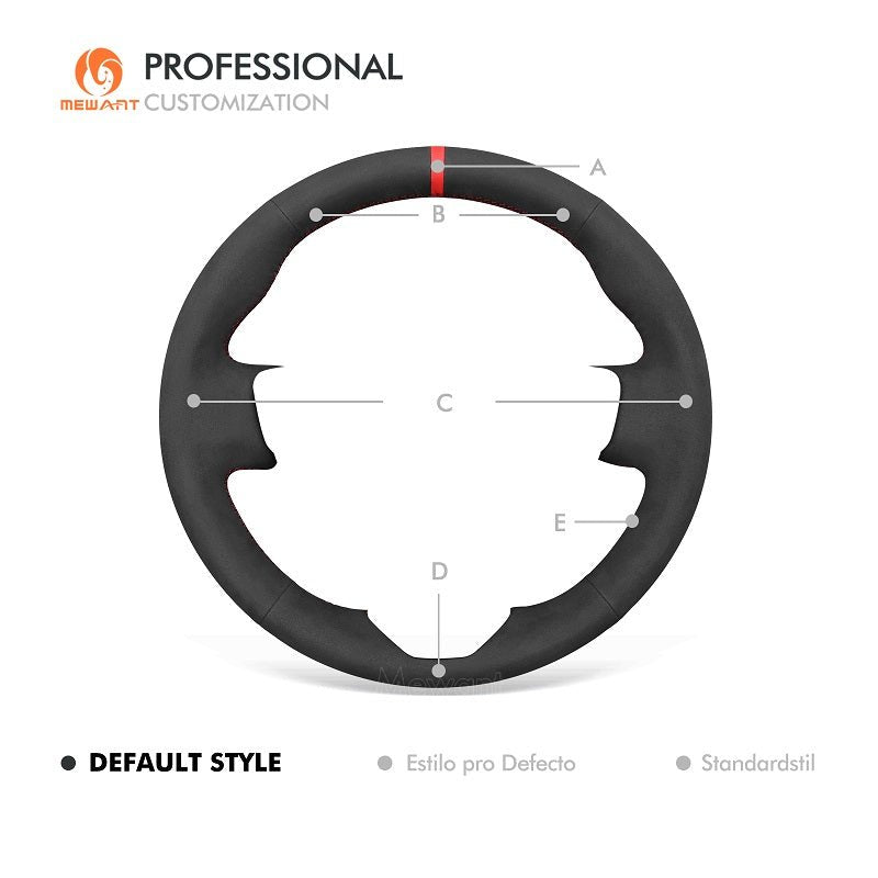 MEWANT Leather Car Steering Wheel Cover for Toyota Crown 2022 2023 - 2024 - Alcantara, Leather, Carbon Fiber, Easy Install, Non - Slip, Best Steering Wheel Cover