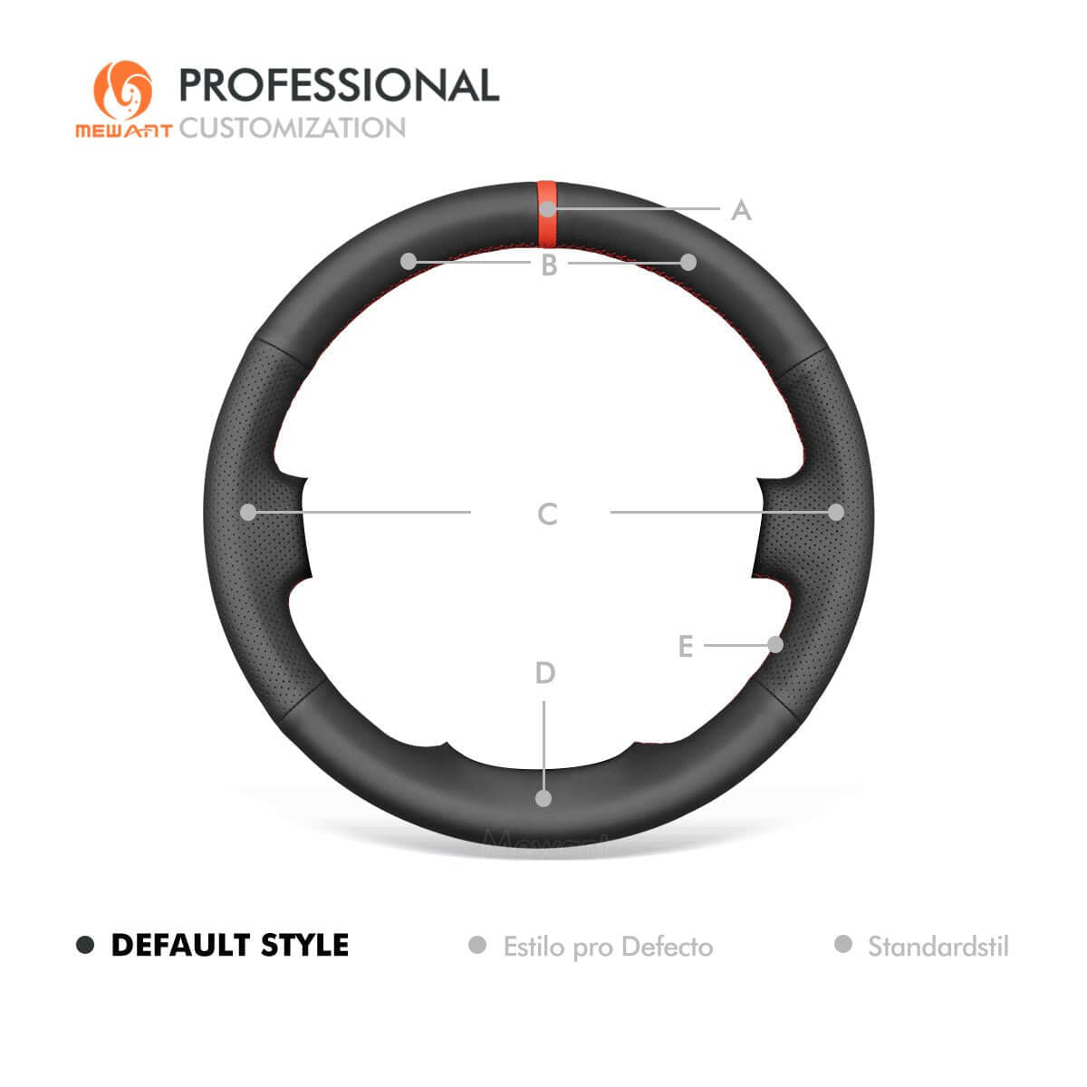 MEWANT Leather Car Steering Wheel Cover for Toyota Prius / BZ4X 2022 - 2024 - Alcantara, Leather, Carbon Fiber, Easy Install, Non - Slip, Best Steering Wheel Cover