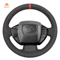 MEWANT Leather Car Steering Wheel Cover for Toyota Prius / BZ4X 2022 - 2024 - Alcantara, Leather, Carbon Fiber, Easy Install, Non - Slip, Best Steering Wheel Cover