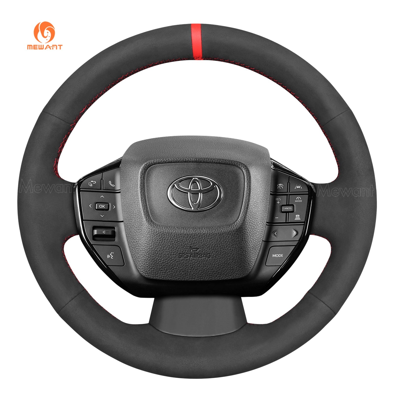 MEWANT Leather Car Steering Wheel Cover for Toyota Prius / BZ4X - Mewant Cover