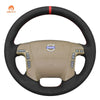 MEWANT Leather Car Steering Wheel Cover for Volvo S60 S80 V70 XC70 2001 - 2007 - Alcantara, Leather, Carbon Fiber, Easy Install, Non - Slip, Best Steering Wheel Cover