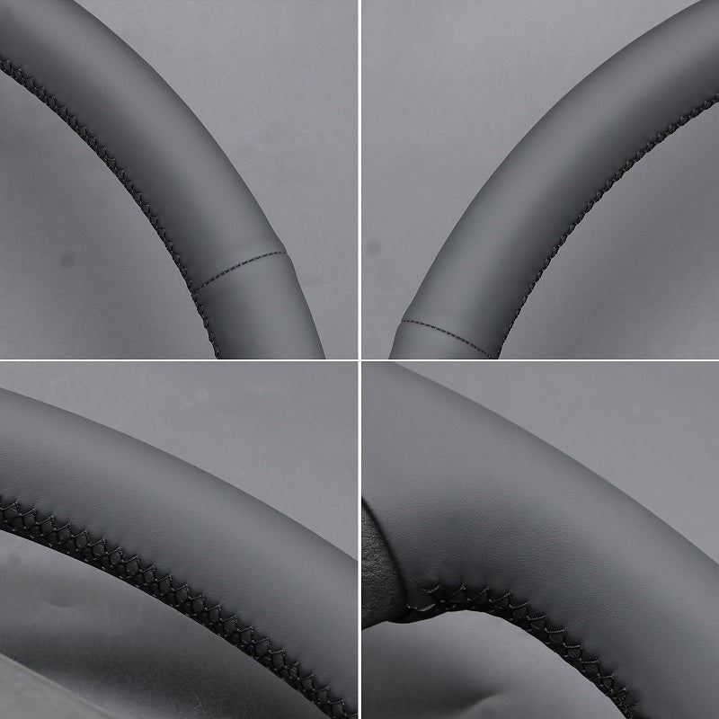 MEWANT Leather Car Steering Wheel Cover for Volvo VNL VNR FM FH 2017 - 2025 - Alcantara, Leather, Carbon Fiber, Easy Install, Non - Slip, Best Steering Wheel Cover