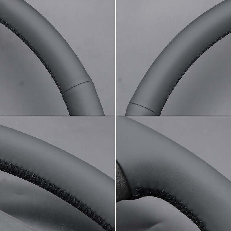 MEWANT Leather Car Steering Wheel Cover for Volvo VNL VNR FM FH 2017 - 2025 - Alcantara, Leather, Carbon Fiber, Easy Install, Non - Slip, Best Steering Wheel Cover