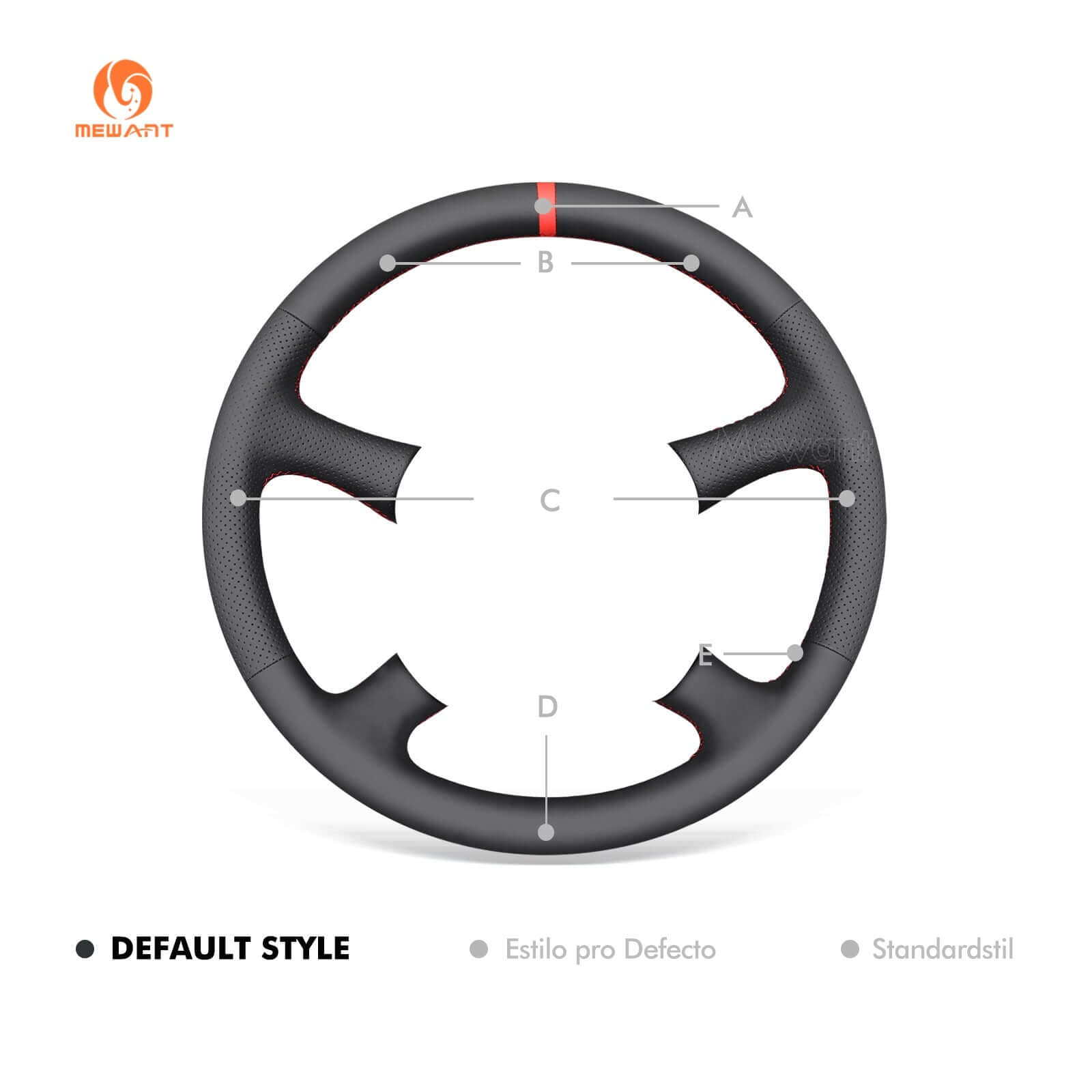 MEWANT Leather Suede Car Steering Wheel Cover for Chevrolet Silverado 1500 - Alcantara, Leather, Carbon Fiber, Easy Install, Non - Slip, Best Steering Wheel Cover