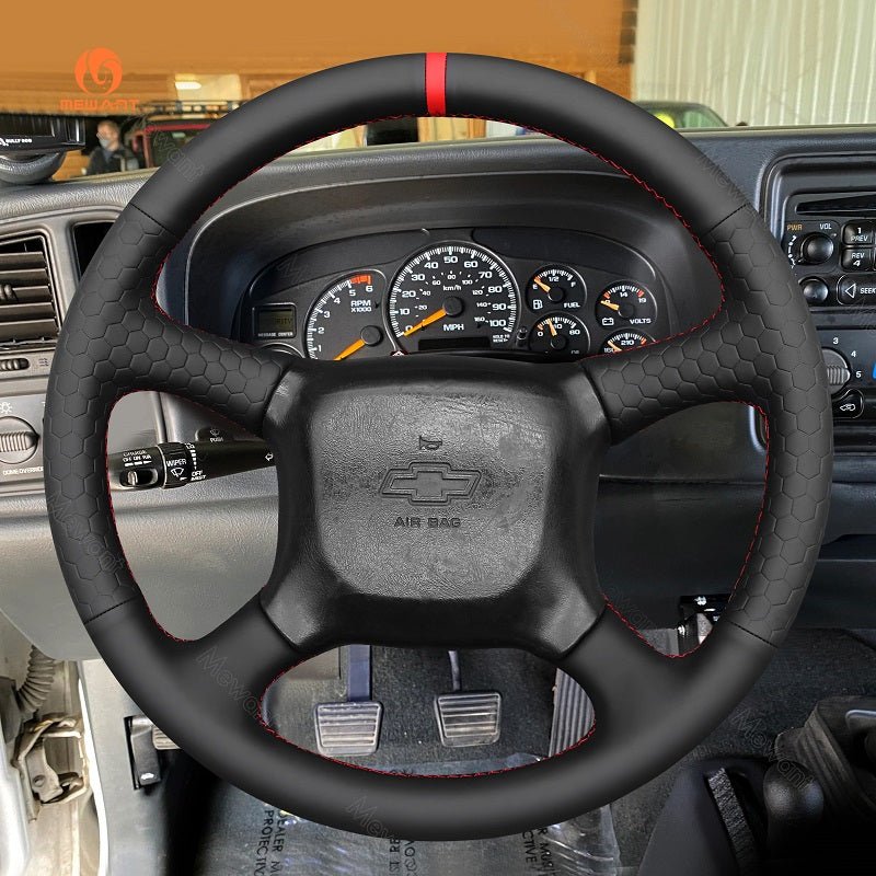 MEWANT Leather Suede Car Steering Wheel Cover for Chevrolet Silverado 1500 - Mewant Cover