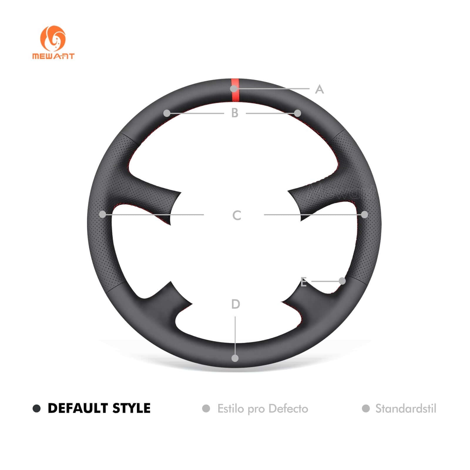 MEWANT Leather Suede Car Steering Wheel Cover for Chevrolet Silverado 1500 - Alcantara, Leather, Carbon Fiber, Easy Install, Non - Slip, Best Steering Wheel Cover