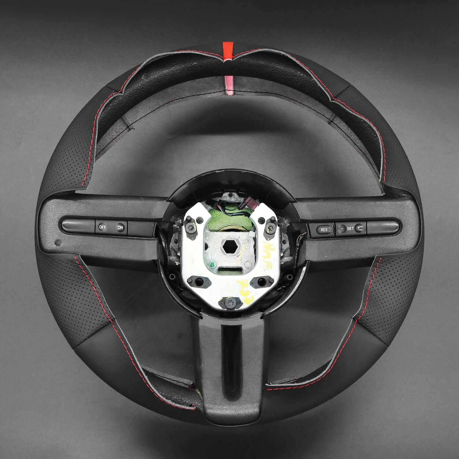 MEWANT Leather Suede Car Steering Wheel Cover for Ford Mustang 2005 - 2012 - Alcantara, Leather, Carbon Fiber, Easy Install, Non - Slip, Best Steering Wheel Cover