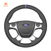 MEWANT Leather Suede Car Steering Wheel Cover for Ford Transit/ Transit Cargo/ Transit Chassis Cab/ Transit Connect/ Transit Cutaway / Transit Passenger/ Transit Wagon/ Transit Custom/ Tourneo Connect/ Grand Tourneo Connect/ Tourneo Custom - Mewant Cover