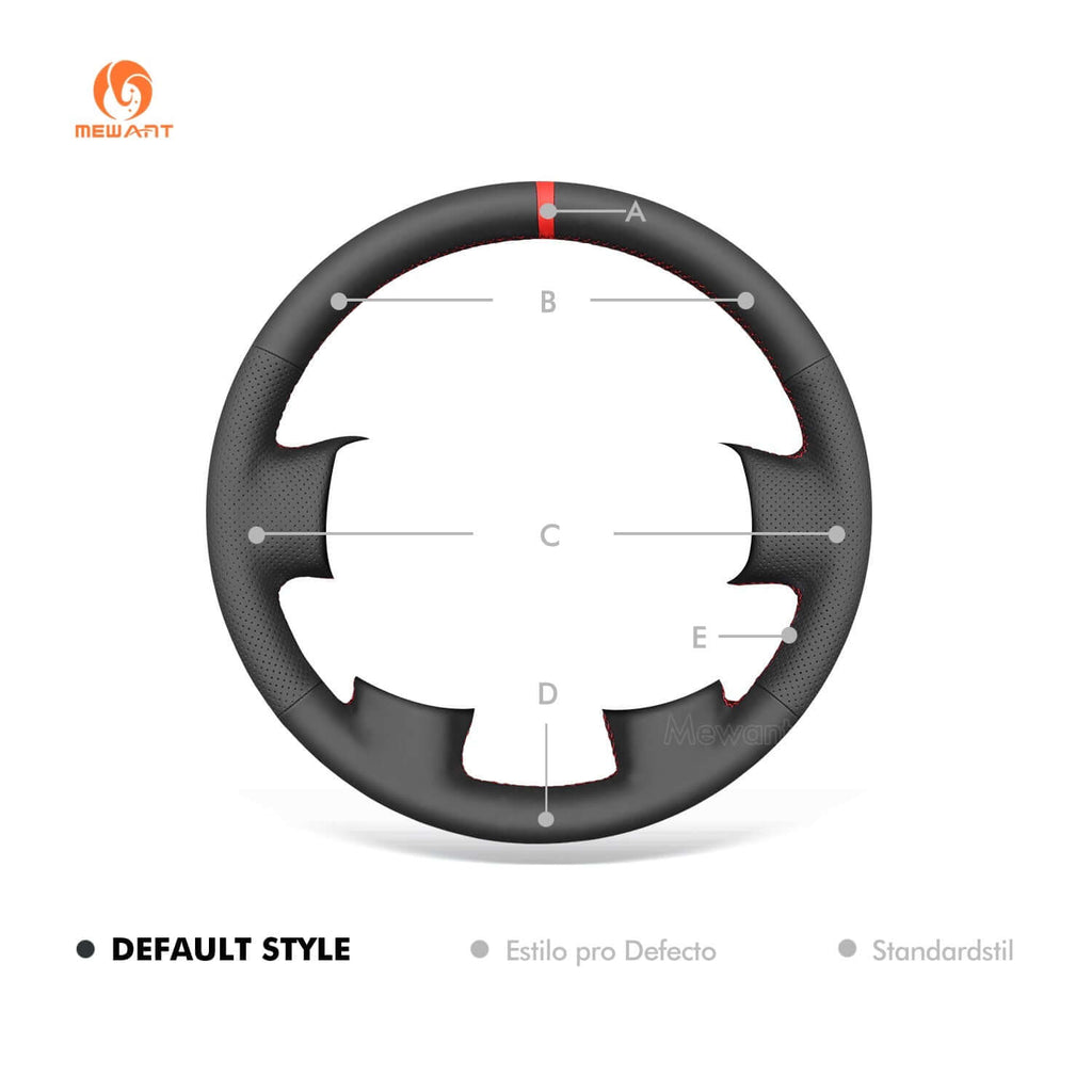 MEWANT Leather Suede Car Steering Wheel Cover for Isuzu D - MAX 2007 - 2011 - Alcantara, Leather, Carbon Fiber, Easy Install, Non - Slip, Best Steering Wheel Cover