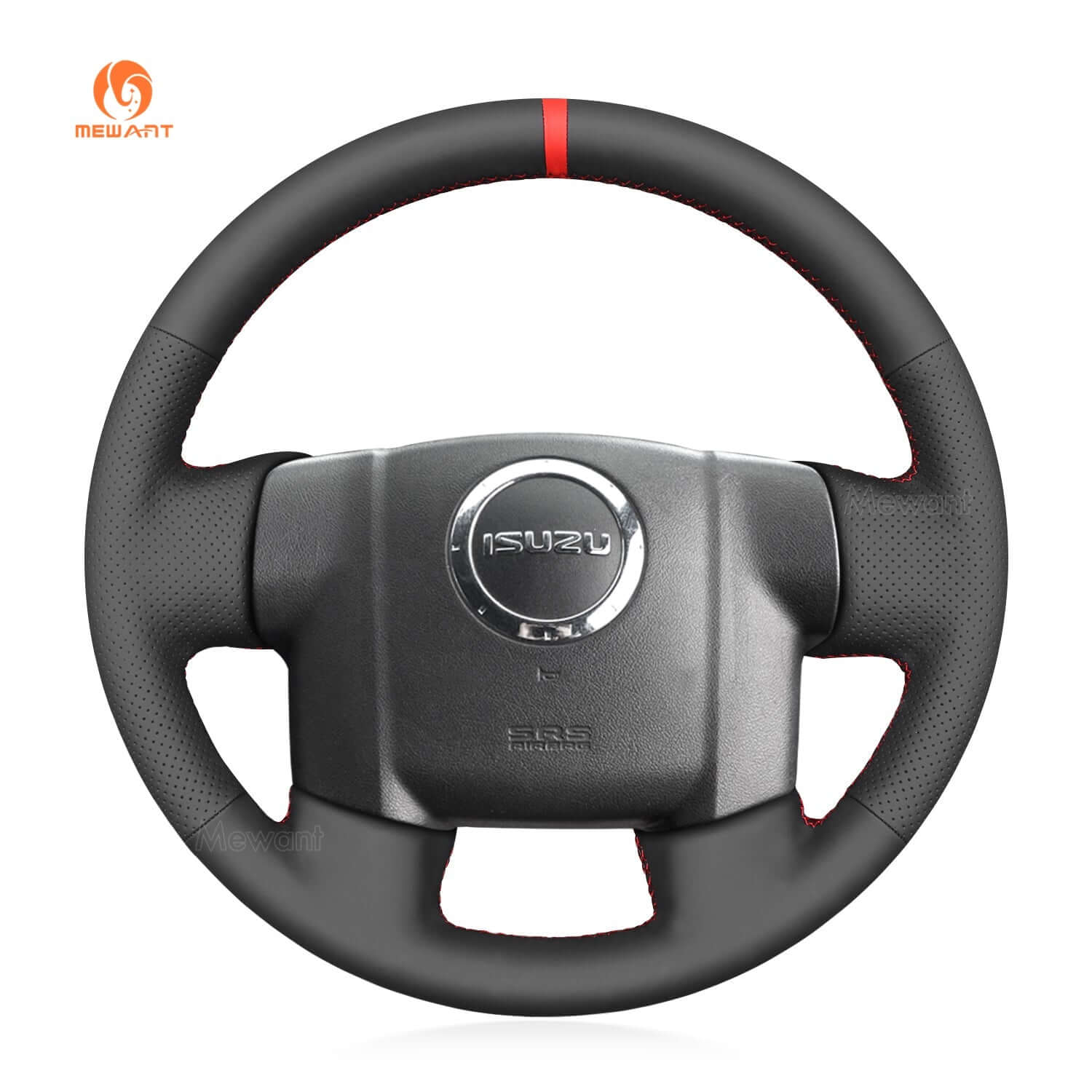 MEWANT Leather Suede Car Steering Wheel Cover for Isuzu D - MAX 2007 - 2011 - Alcantara, Leather, Carbon Fiber, Easy Install, Non - Slip, Best Steering Wheel Cover