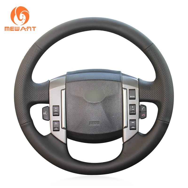 MEWANT Leather Suede Car Steering Wheel Cover for Land Rover Range Rover Sport I(L320)/ LR3 (L319)/ LR2 (L359)/ Freelander 2 II(L359)/ Discovery (Discovery 3) II(L319) - Alcantara, Leather, Carbon Fiber, Easy Install, Non - Slip, Best Steering Wheel Cover