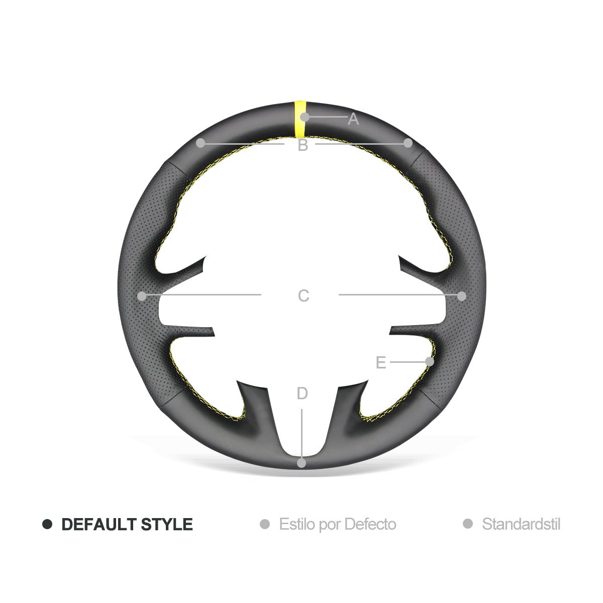 MEWANT Leather Suede Car Steering Wheel Cover for Renault Megane 3 (Coupe) RS 2010 - 2016 - Alcantara, Leather, Carbon Fiber, Easy Install, Non - Slip, Best Steering Wheel Cover