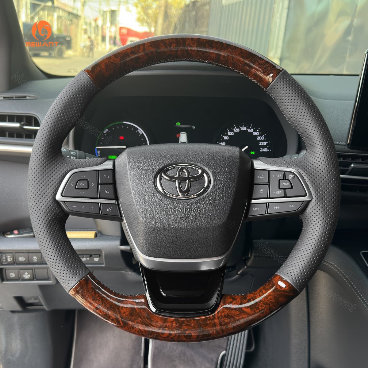 MEWANT Leather Suede Car Steering Wheel Cover for Toyota Highlander Sienna 2022 - Mewant Cover