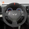 MEWANT Leather Suede Carbon Fiber Car Steering for Infiniti G25 EX EX35 Q40 Q60 QX50 - Mewant Cover