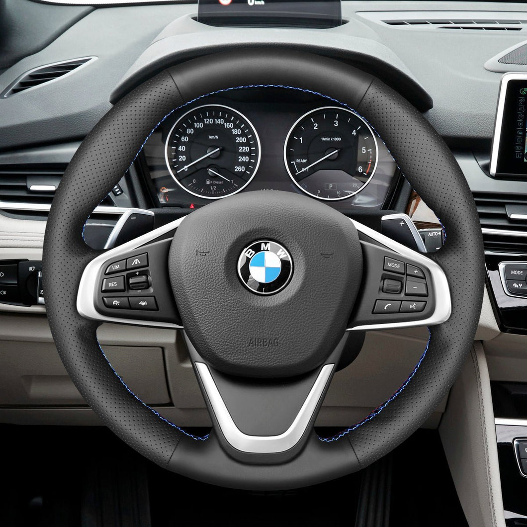 MEWANT Leather Suede Carbon Fiber Car Steering Wheel Cover for 2 Series F45 F46 X1 F48 X2 F39 - Mewant Cover