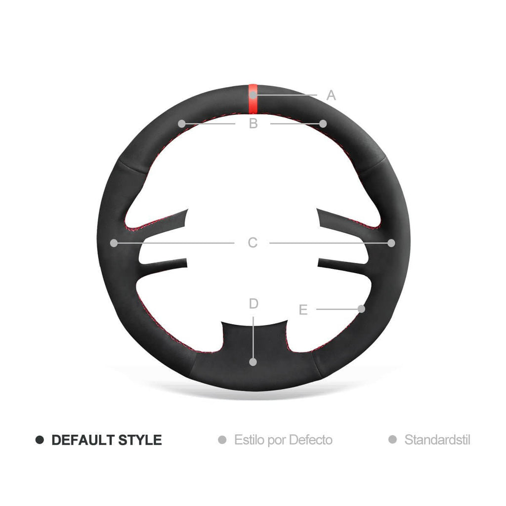 MEWANT Leather Suede Carbon Fiber Car Steering Wheel Cover for Audi A3 (8P) Sportback A4 (B8) Avant A5 (8T) A6 (C6) A8 (D3) Q5 (8R) Q7 (4L) S3 S4 S5 S6 S8 RS 4 Seat Exeo (ST) - Alcantara, Leather, Carbon Fiber, Easy Install, Non - Slip, Best Steering Wheel Cover