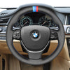 MEWANT Leather Suede Carbon Fiber Car Steering Wheel Cover for BMW 5 Series F10 F11 (Touring) F07 (GT) 6 SeriesF12 F13 F06 7 Series F01 F02 - Mewant Cover