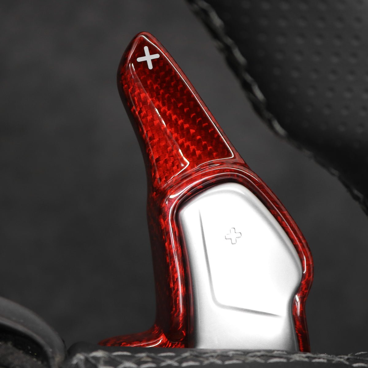 MEWANT Leather Suede Carbon Fiber Car Steering Wheel Cover for Dodge (SRT) Challenger Dodge Charger Durango - Alcantara, Leather, Carbon Fiber, Easy Install, Non - Slip, Best Steering Wheel Cover