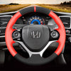 MEWANT Leather Suede Carbon Fiber Car Steering Wheel Cover for Honda Civic 9 2012 - 2017 - Mewant Cover