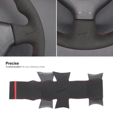 Carica l&#39;immagine nel visualizzatore Galleria, MEWANT Leather Suede Carbon Fiber Car Steering Wheel Cover for Mitsubishi Lancer Evolution EVO VI 6 / V (5) / IV 4 - Mewant Cover
