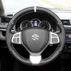 MEWANT Leather Suede Carbon Fiber Car Steering Wheel Cover for Suzuki Swift Sport 2012 - 2017 / Vitara S 2016 - 2019 - Mewant Cover