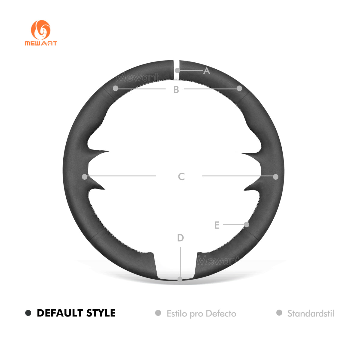 MEWANT Leather Suede Material Car Steering Wheel Cover for Kia Rio 2017 - 2019 / Rio5 2019 / K2 2017 - 2019 / Picanto 2017 - 2019 / Morning 2017 - 2019 - Alcantara, Leather, Carbon Fiber, Easy Install, Non - Slip, Best Steering Wheel Cover