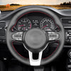 MEWANT Leather Suede Material Car Steering Wheel Cover for Kia Rio 2017 - 2019 / Rio5 2019 / K2 2017 - 2019 / Picanto 2017 - 2019 / Morning 2017 - 2019 - Mewant Cover