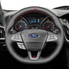 MEWANT Leather SuedeCar Steering Wheel Cover for Ford Focus ST/ Focus ST - Line/ Focus RS/ Ecosport ST - Line/ Kuga/ Escape - Mewant Cover