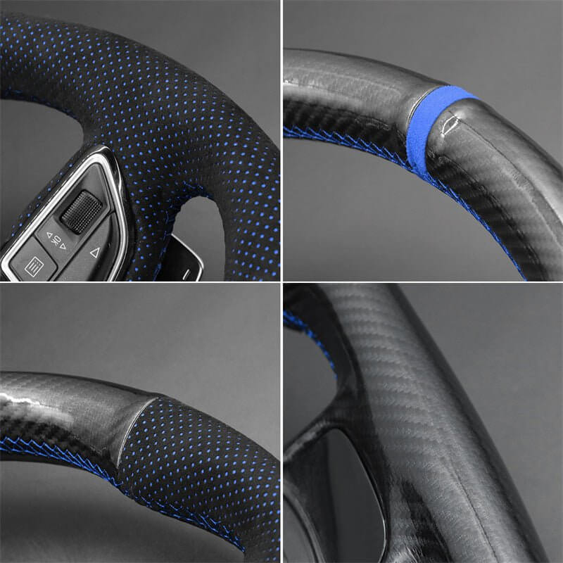 Mewant Mesh Alcantara DIY Customize Style - For Audi Series - Alcantara, Leather, Carbon Fiber, Easy Install, Non - Slip, Best Steering Wheel Cover