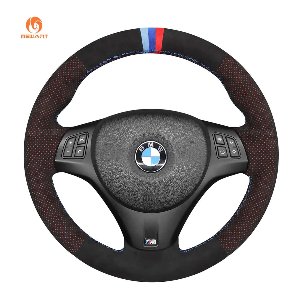 Mewant Mesh Alcantara DIY Customize Style - For BMW Series - Alcantara, Leather, Carbon Fiber, Easy Install, Non - Slip, Best Steering Wheel Cover