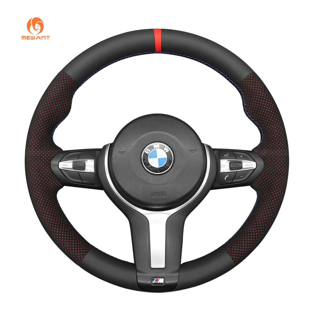 Mewant Mesh Alcantara DIY Customize Style - For BMW Series - Alcantara, Leather, Carbon Fiber, Easy Install, Non - Slip, Best Steering Wheel Cover