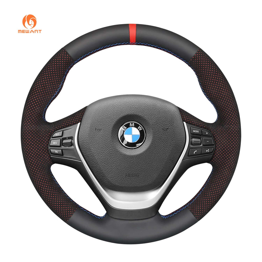 Mewant Mesh Alcantara DIY Customize Style - For BMW Series - Alcantara, Leather, Carbon Fiber, Easy Install, Non - Slip, Best Steering Wheel Cover