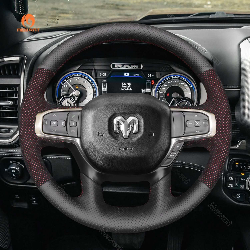 Mewant Mesh Alcantara DIY Customize Style - For Dodge Series - Alcantara, Leather, Carbon Fiber, Easy Install, Non - Slip, Best Steering Wheel Cover